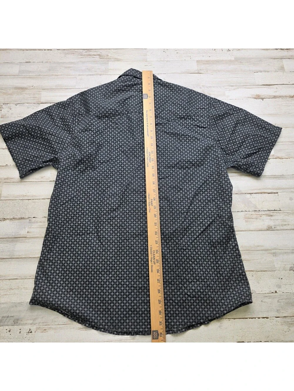 Wrangler Wrancher Mens LG Geometric Pearl Snap Short Sleeve Western Rodeo Shirt